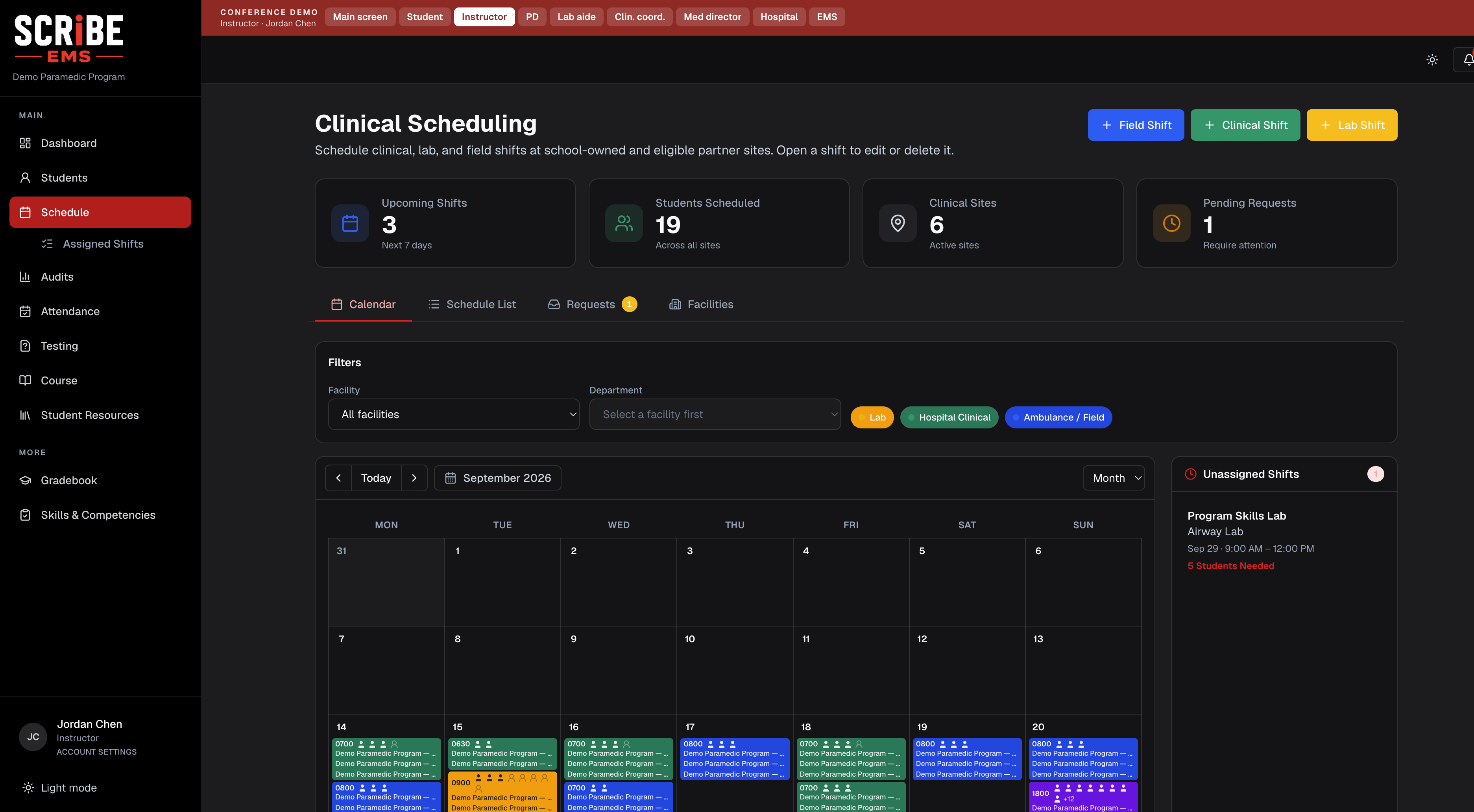 Clinical Scheduling in SCRiBE